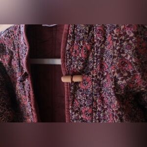vintage floral Quilted, 100% Cotton, Jacket.